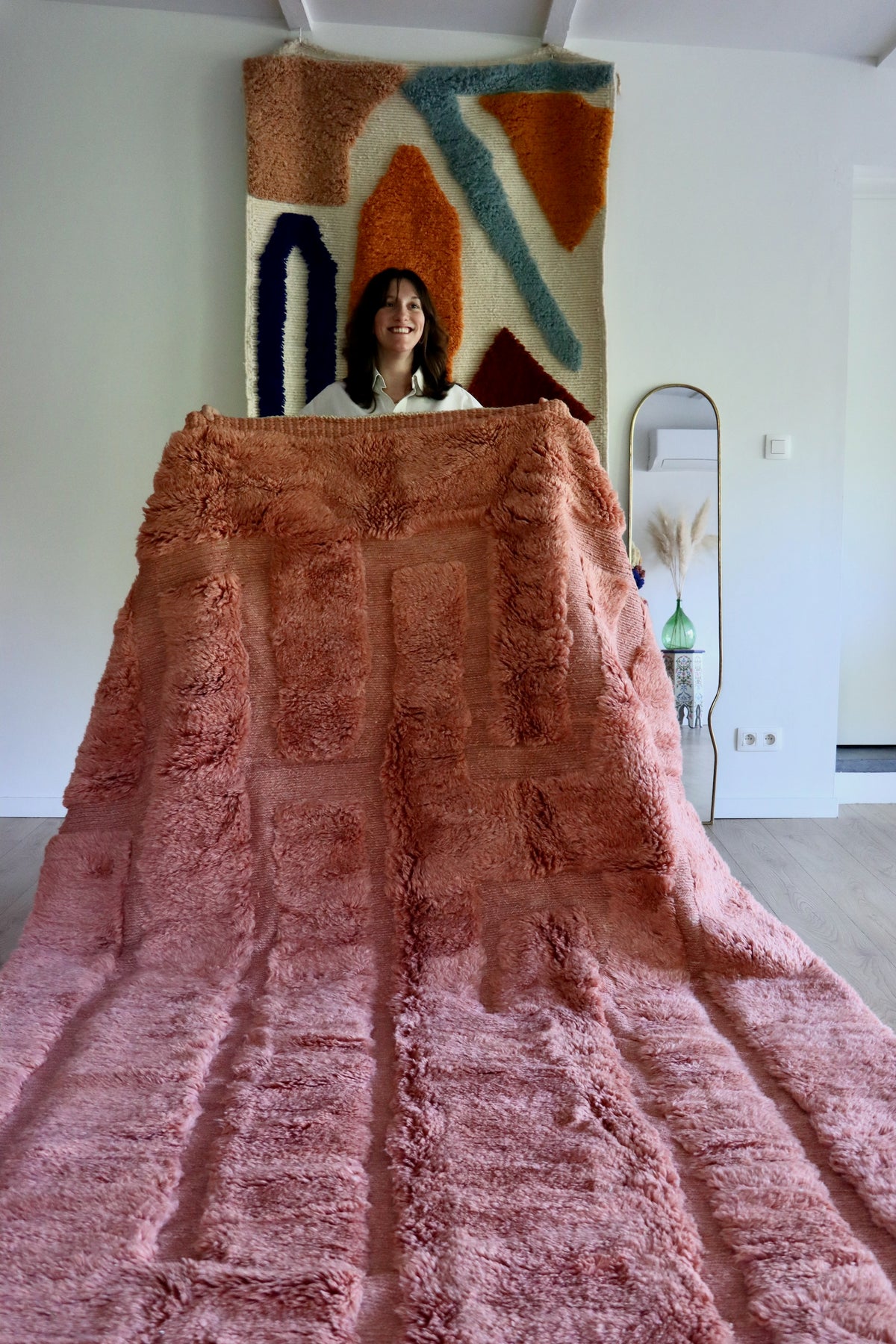 Mrirt Moroccan Rug (1301) 302x198cm - Raspberry Sorbet