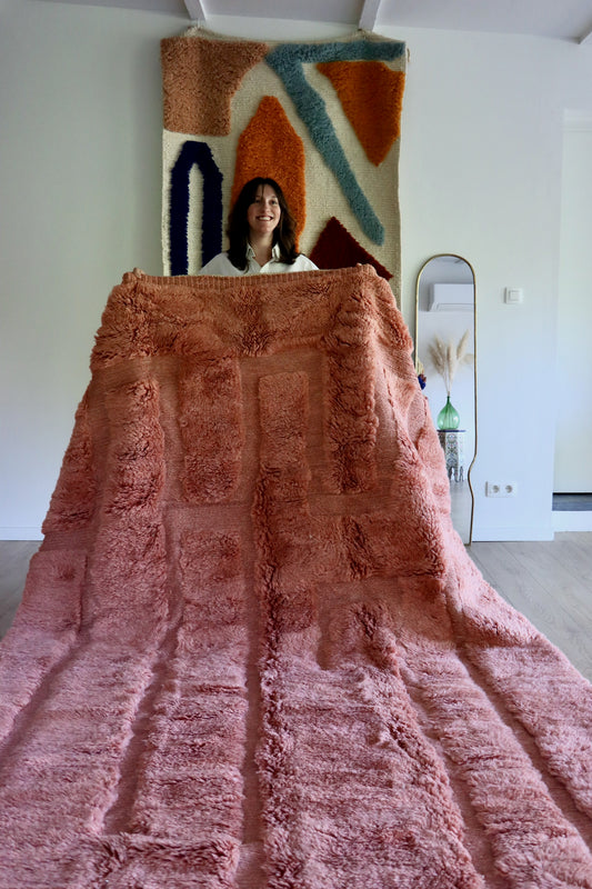 Mrirt Moroccan Rug (1301) 302x198cm - Raspberry Sorbet
