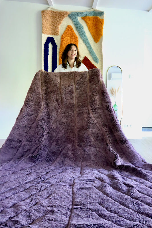 Mrirt Moroccan Rug (1309) 308x247cm - Aubergine