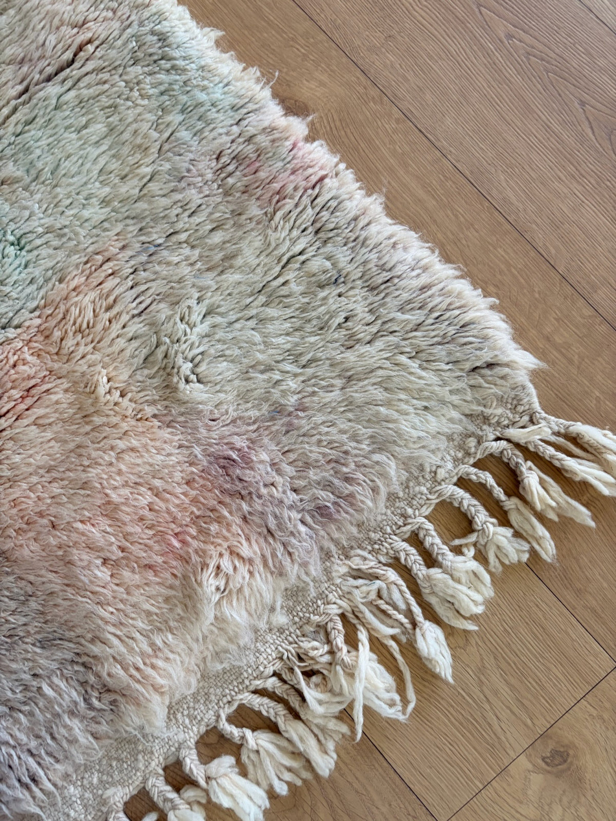 Beni Ouarain Moroccan Colorful Rug (1245) 230x158cm - Icy Blue