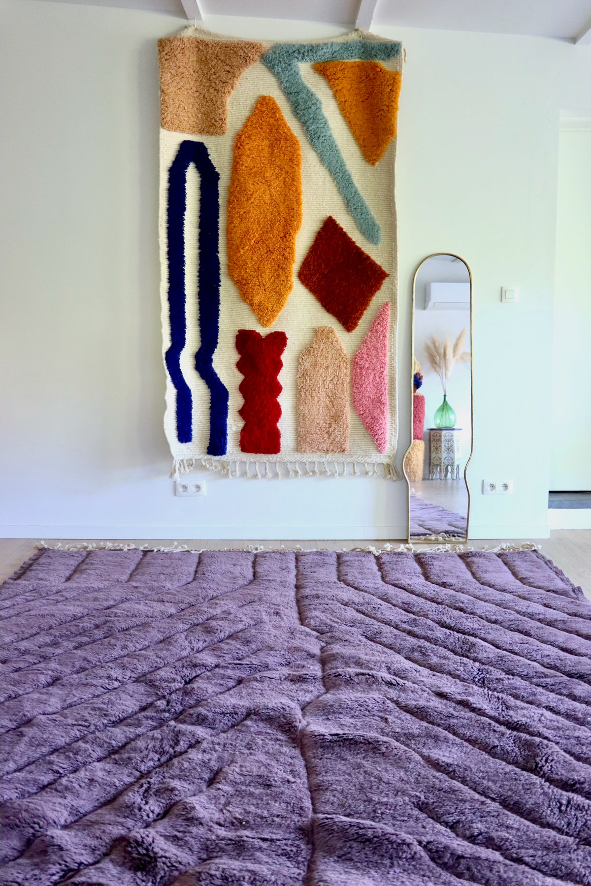 Tapis marocain Mrirt (1309) 308x247cm - Aubergine