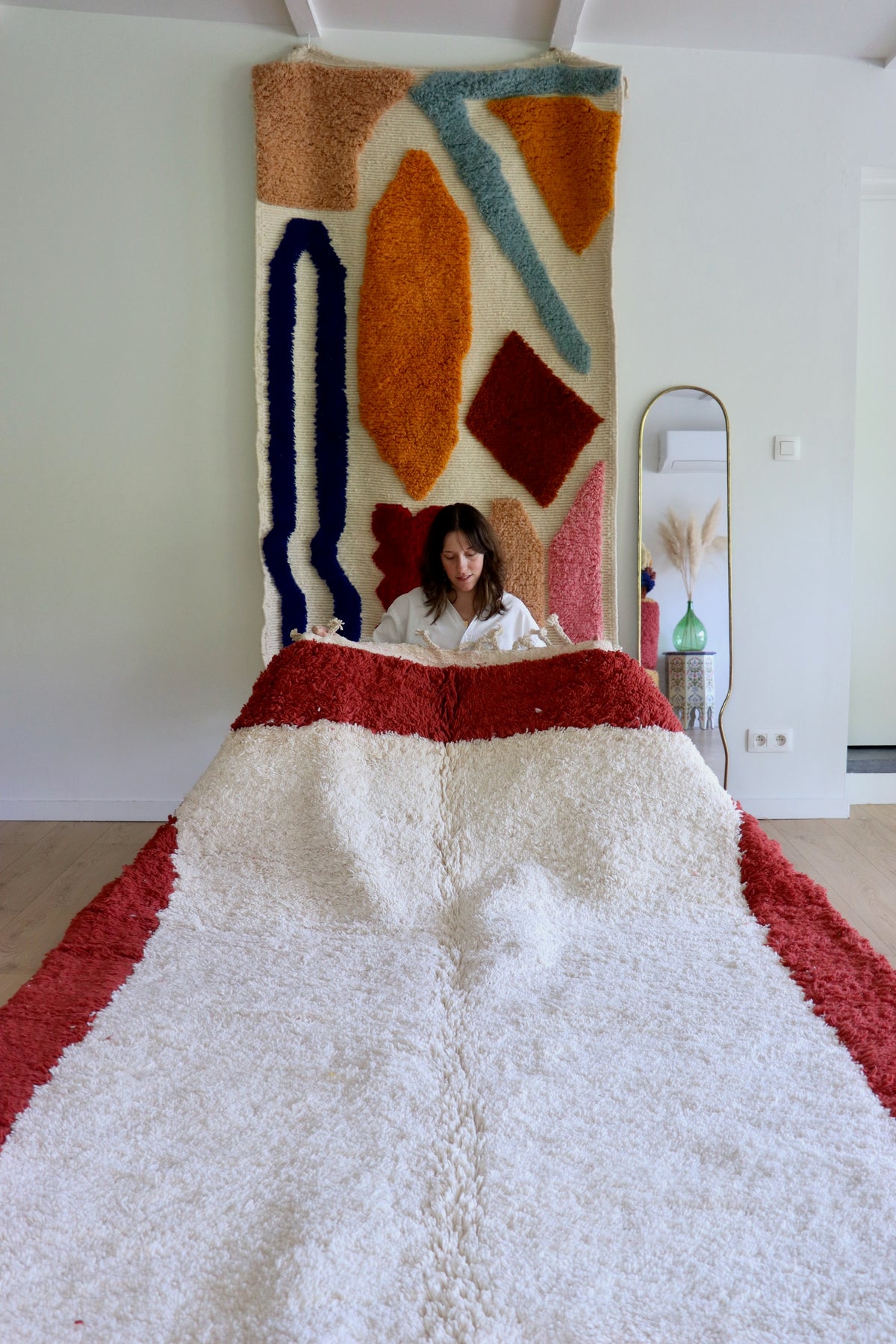 Tapis Beni Ouarain coloré (1287) 310x202cm - The Mirror