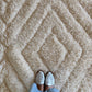 Beni Ouarain Moroccan Rug (1225) 302x199cm - Milk