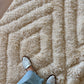 Beni Ouarain Moroccan Rug (1225) 302x199cm - Milk