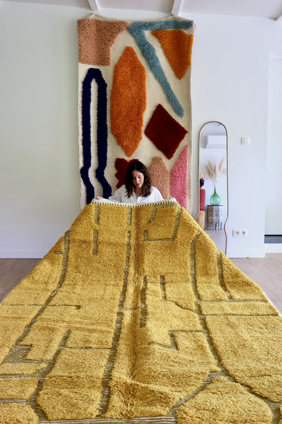 Beni Ouarain Moroccan Colorful Rug (1283) 310x209cm - Sunshine in the Garden