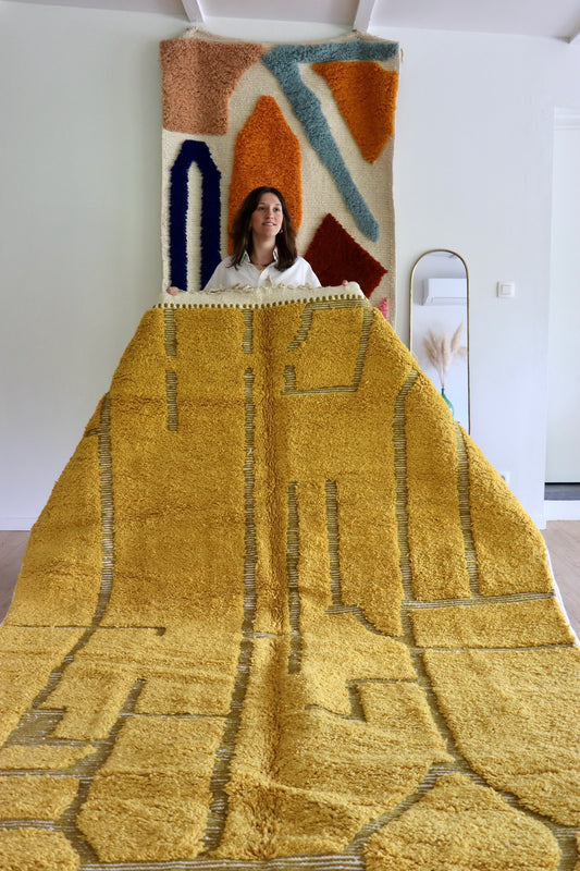 Beni Ouarain Moroccan Colorful Rug (1283) 310x209cm - Sunshine in the Garden