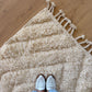 Beni Ouarain Moroccan Rug (1225) 302x199cm - Milk