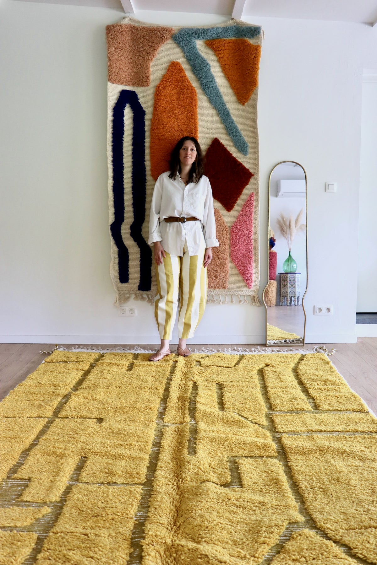 Beni Ouarain Moroccan Colorful Rug (1283) 310x209cm - Sunshine in the Garden