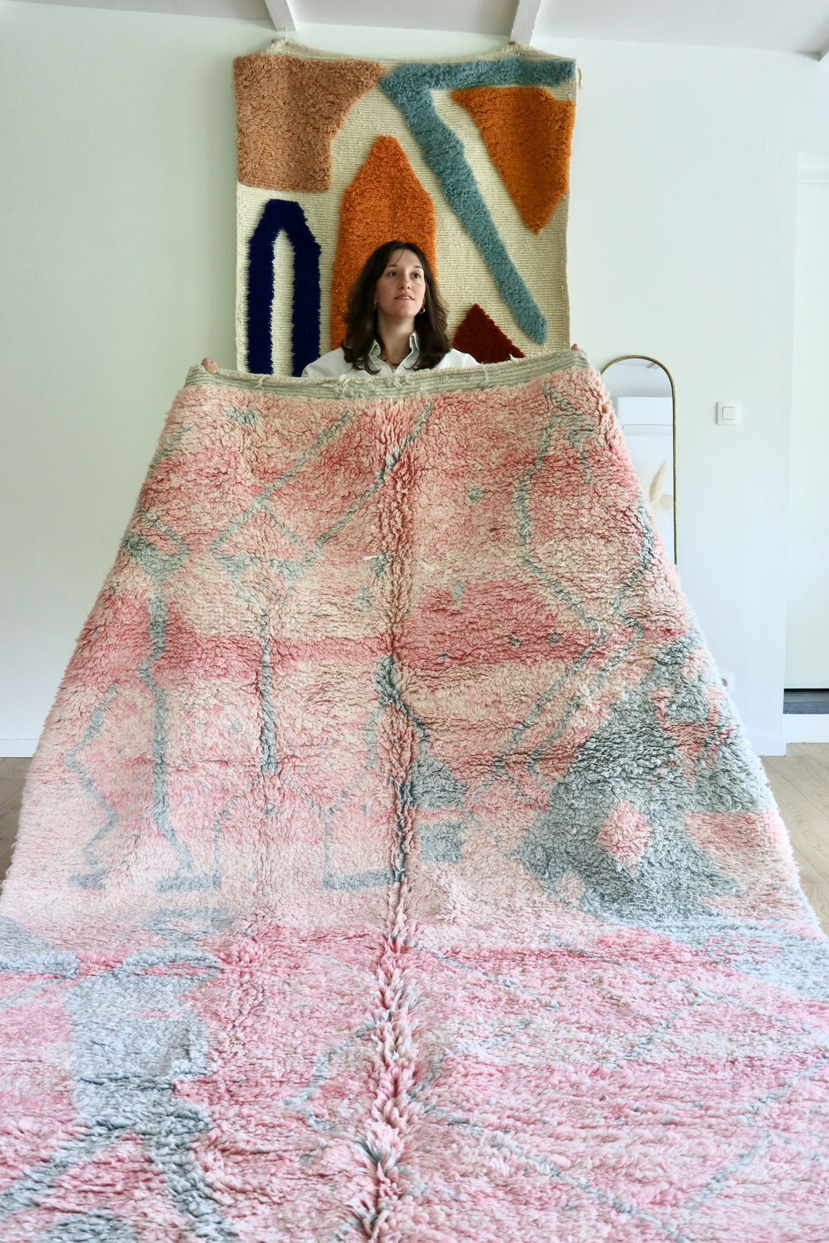 Beni Ouarain Moroccan Colorful Rug (1296) 302x199cm - Paedyn