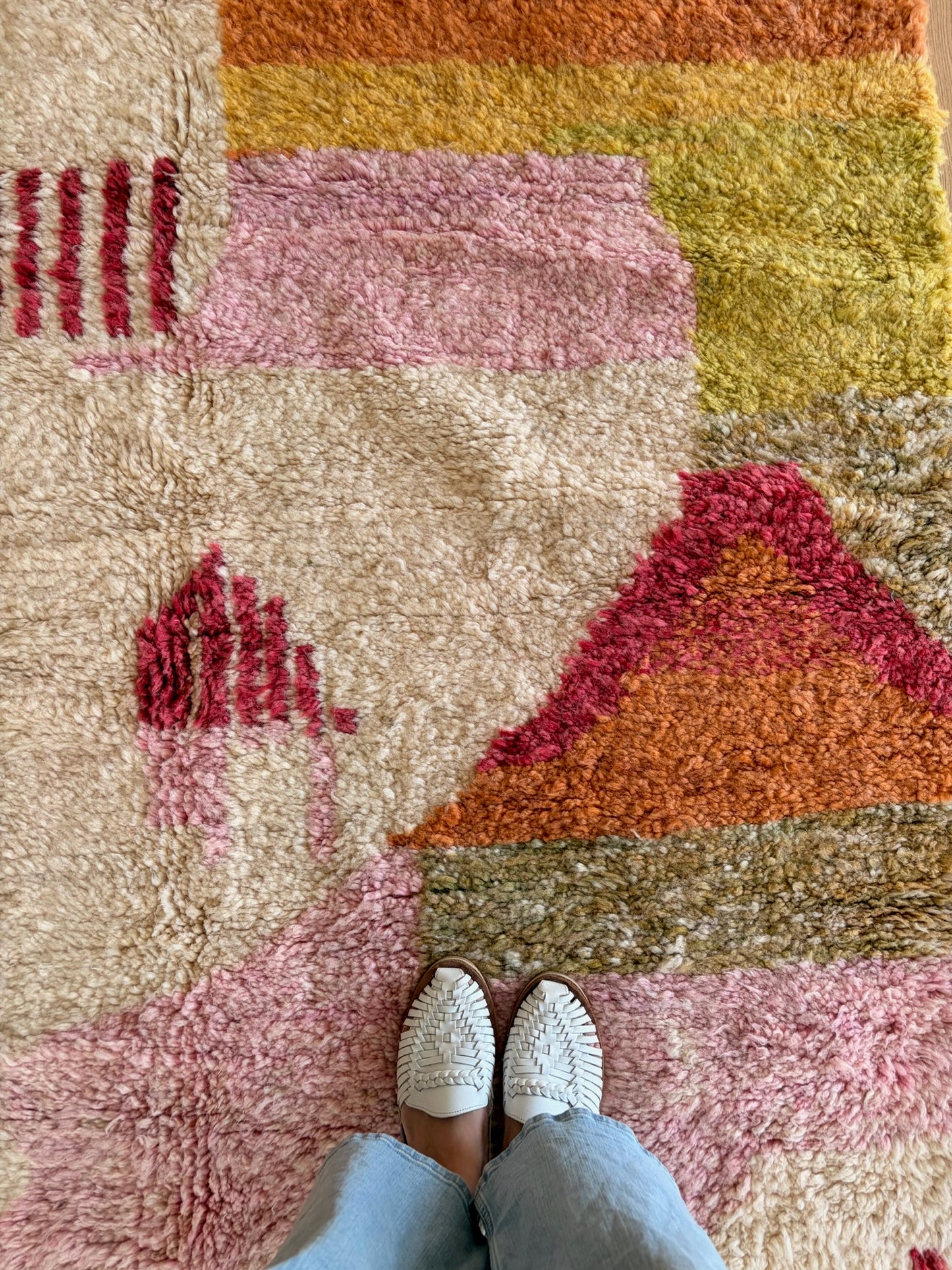 Beni Ouarain Moroccan Colorful Rug (1213) 272x160cm - Flamenco
