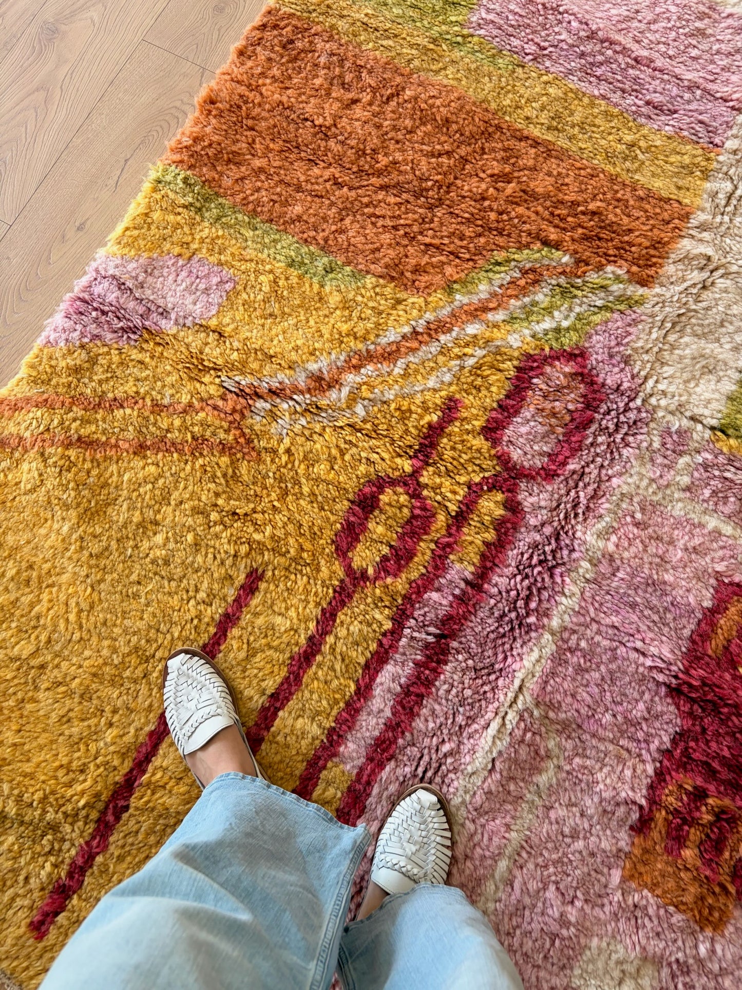 Beni Ouarain Moroccan Colorful Rug (1213) 272x160cm - Flamenco