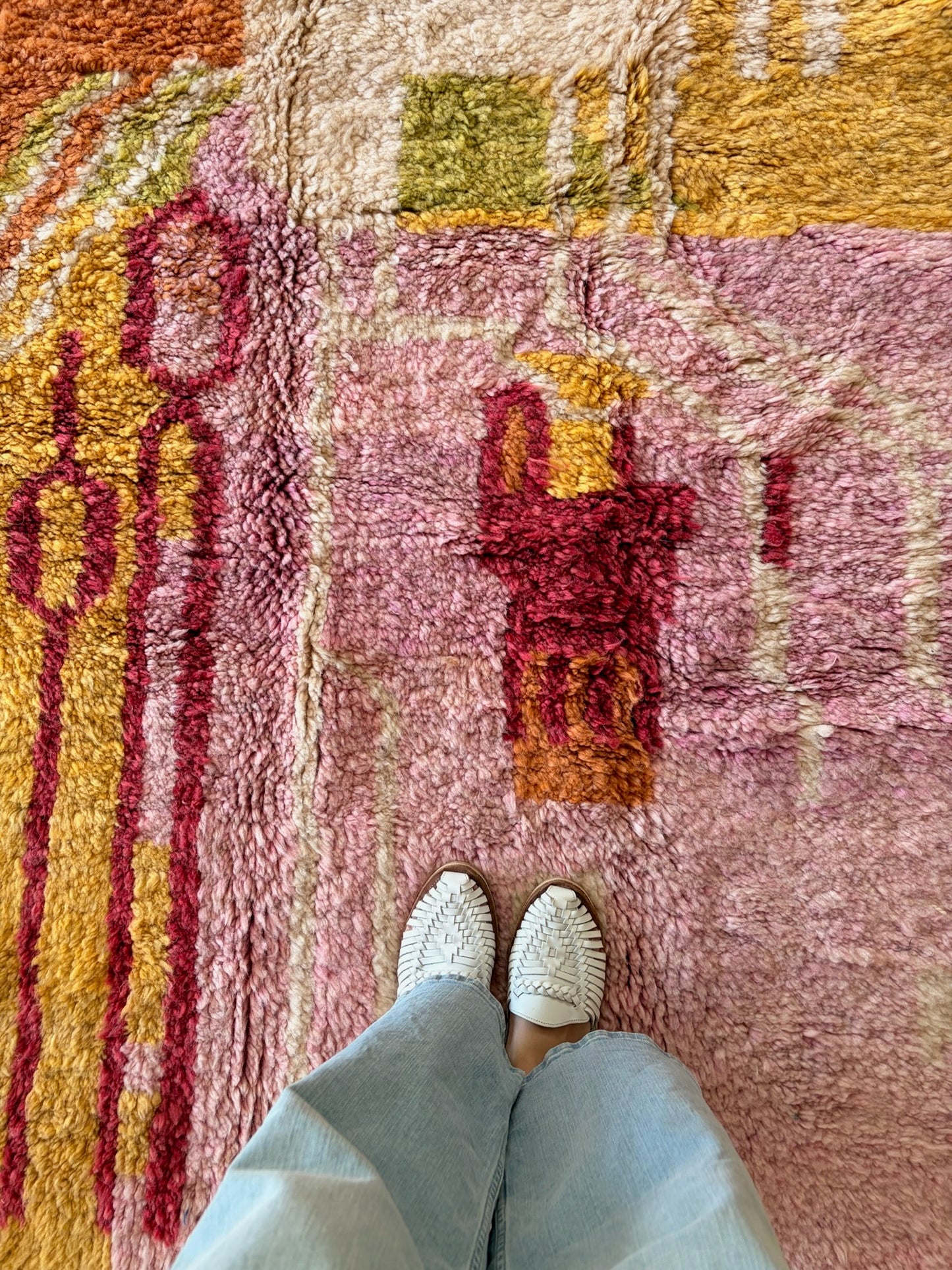 Beni Ouarain Moroccan Colorful Rug (1213) 272x160cm - Flamenco