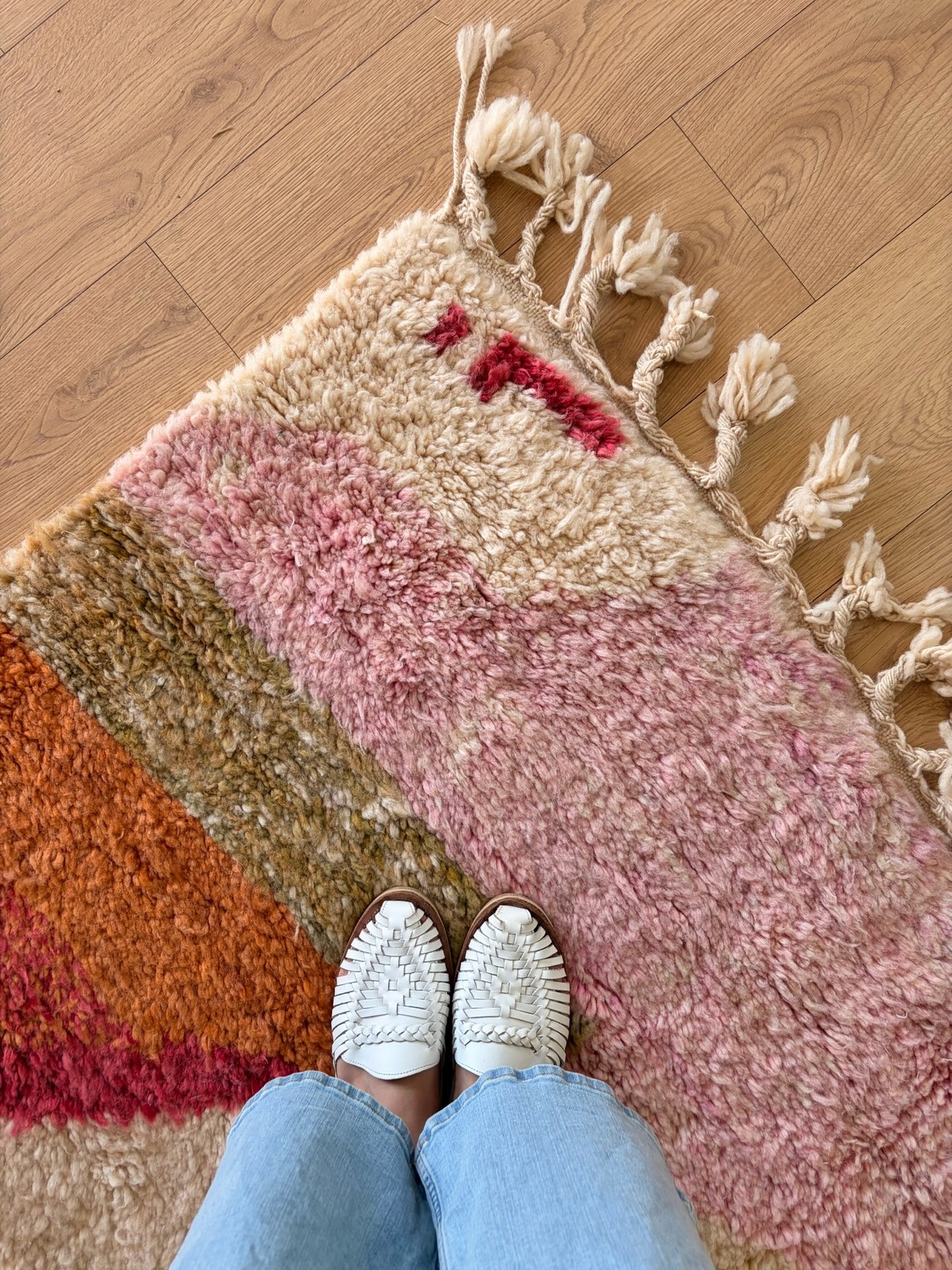 Beni Ouarain Moroccan Colorful Rug (1213) 272x160cm - Flamenco