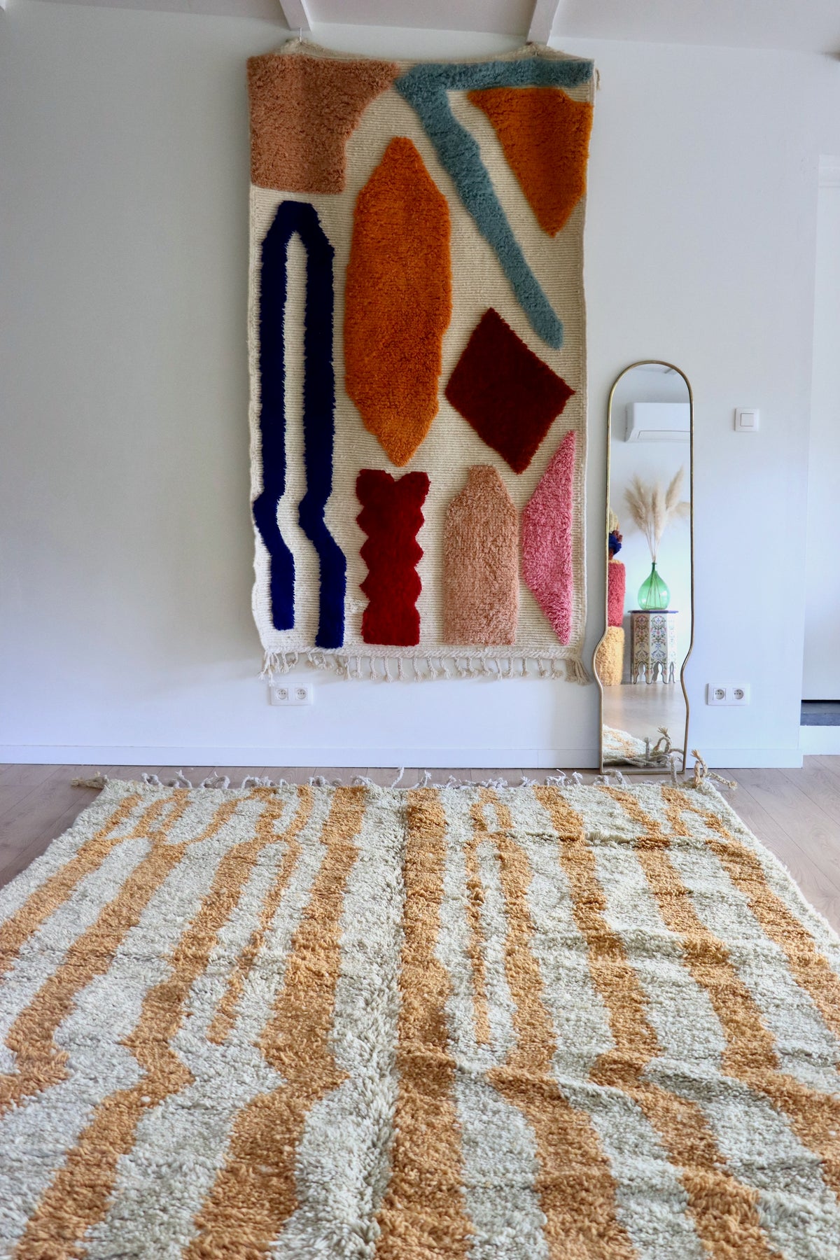 Beni Ouarain Moroccan Colorful Rug (1281) 305x210cm - Wind in the Dunes