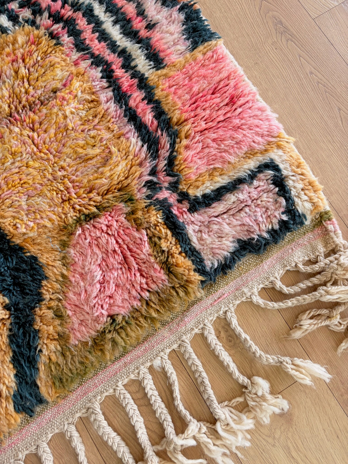 Beni Ouarain Moroccan Colorful Rug (1246) 245x164cm - Retro