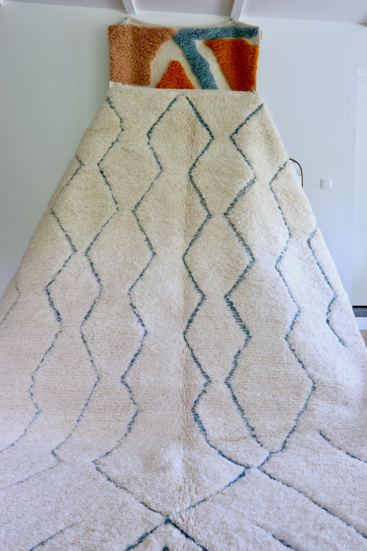 Tapis Beni Ouarain coloré (1280) 290x209cm - Ice