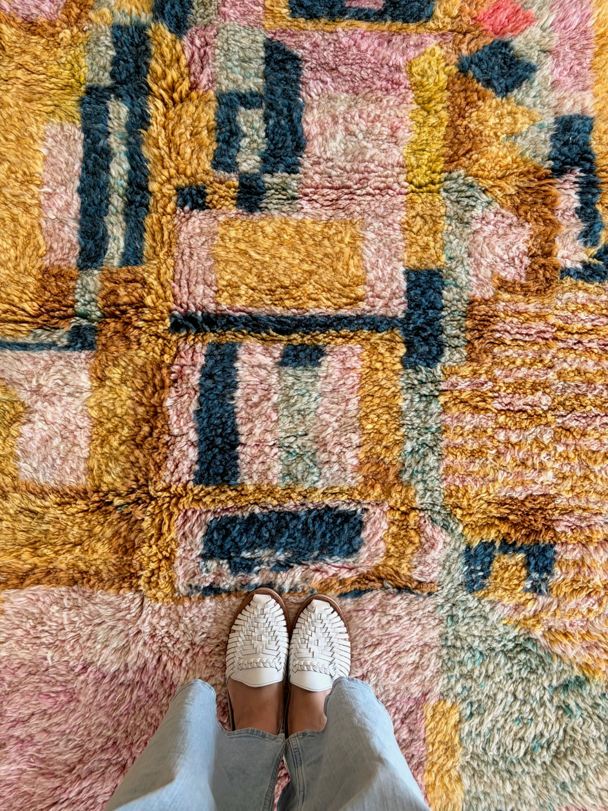 Beni Ouarain Moroccan Colorful Rug (1247) 227x157cm - Let's Play