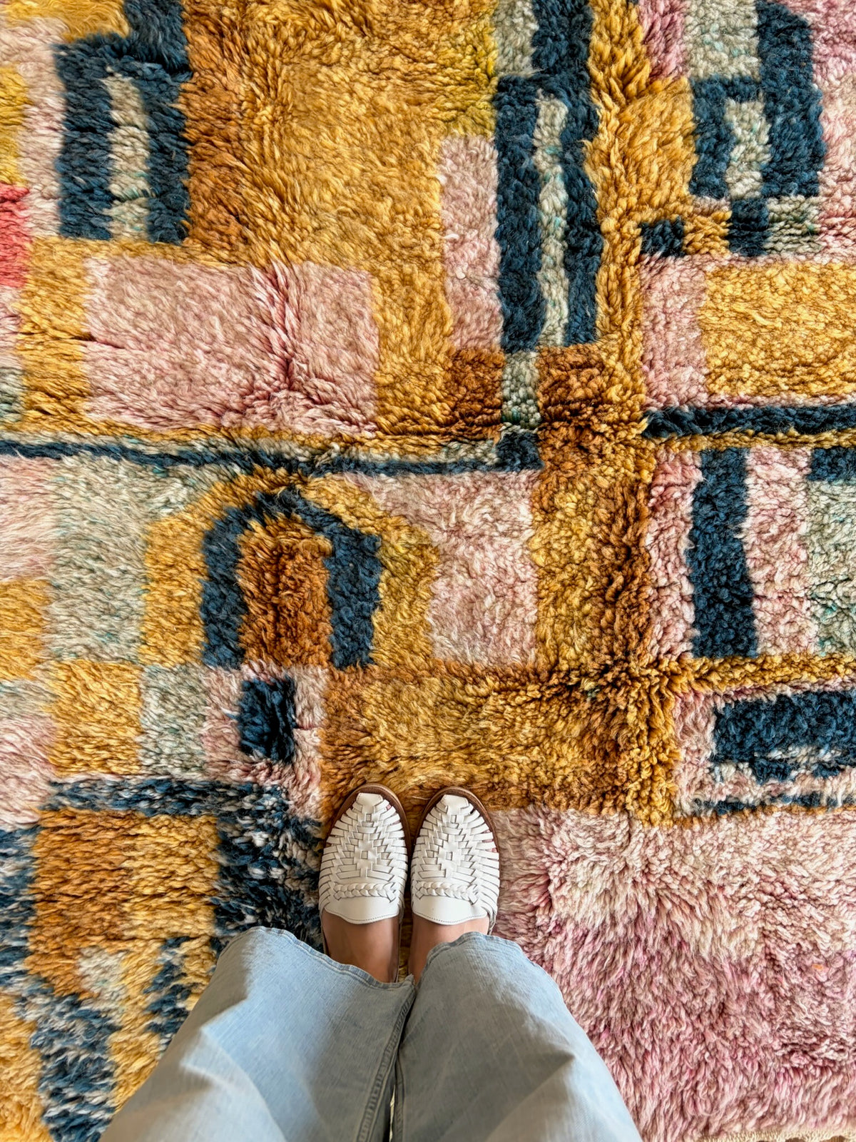 Beni Ouarain Moroccan Colorful Rug (1247) 227x157cm - Let's Play