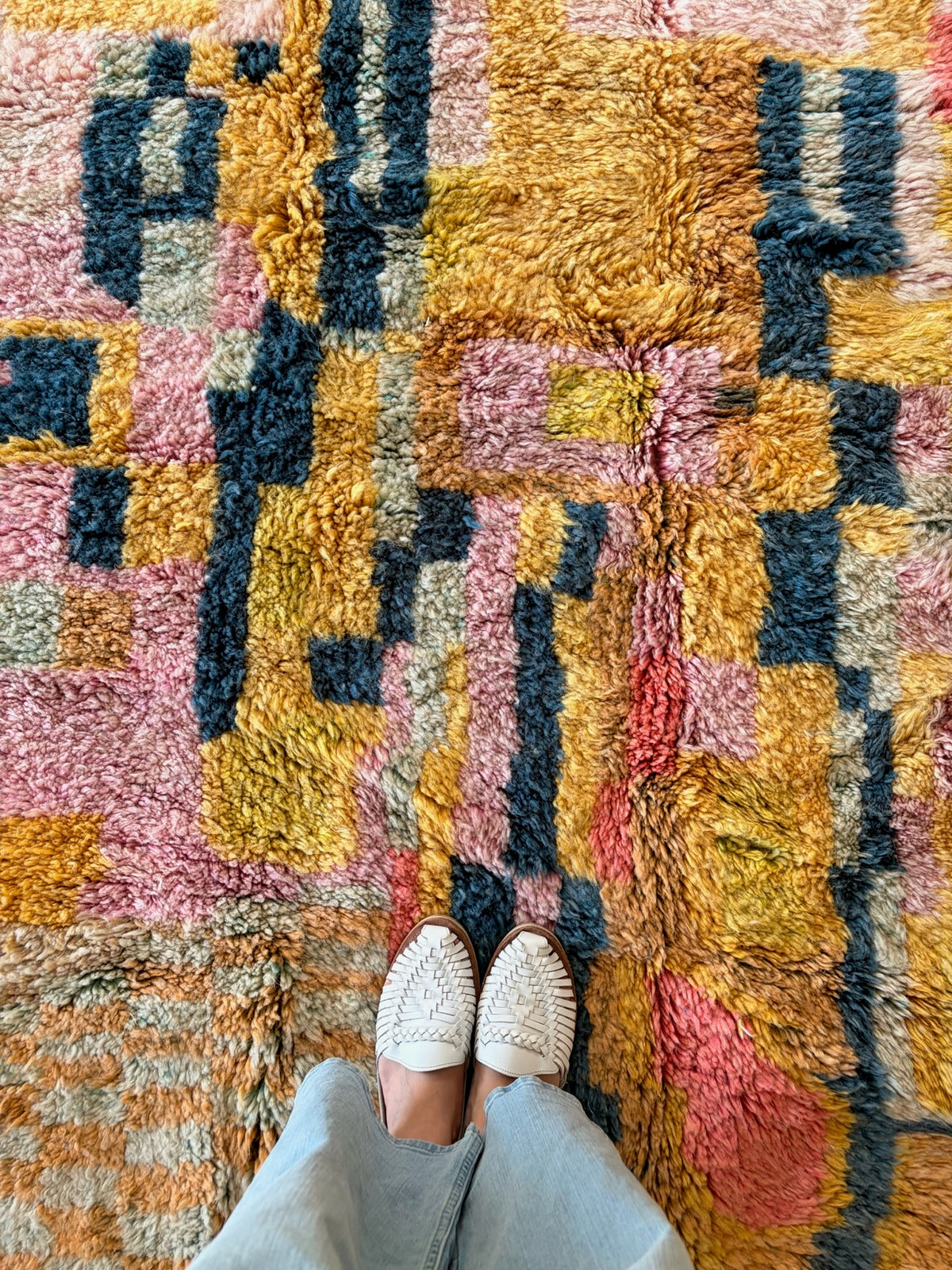 Beni Ouarain Moroccan Colorful Rug (1247) 227x157cm - Let's Play