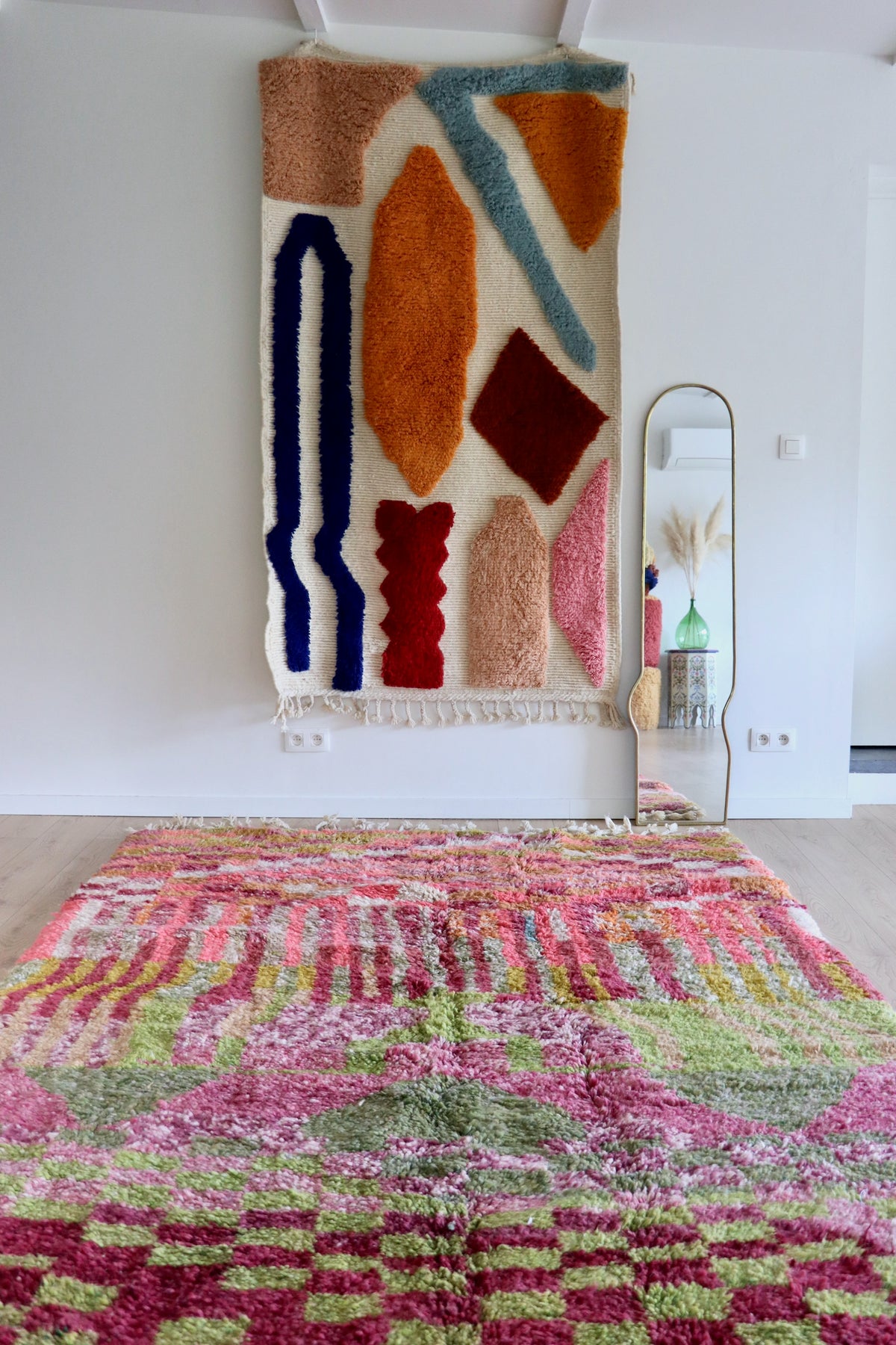 Tapis Beni Ouarain coloré (1294) 287x196cm - Fairy Garden