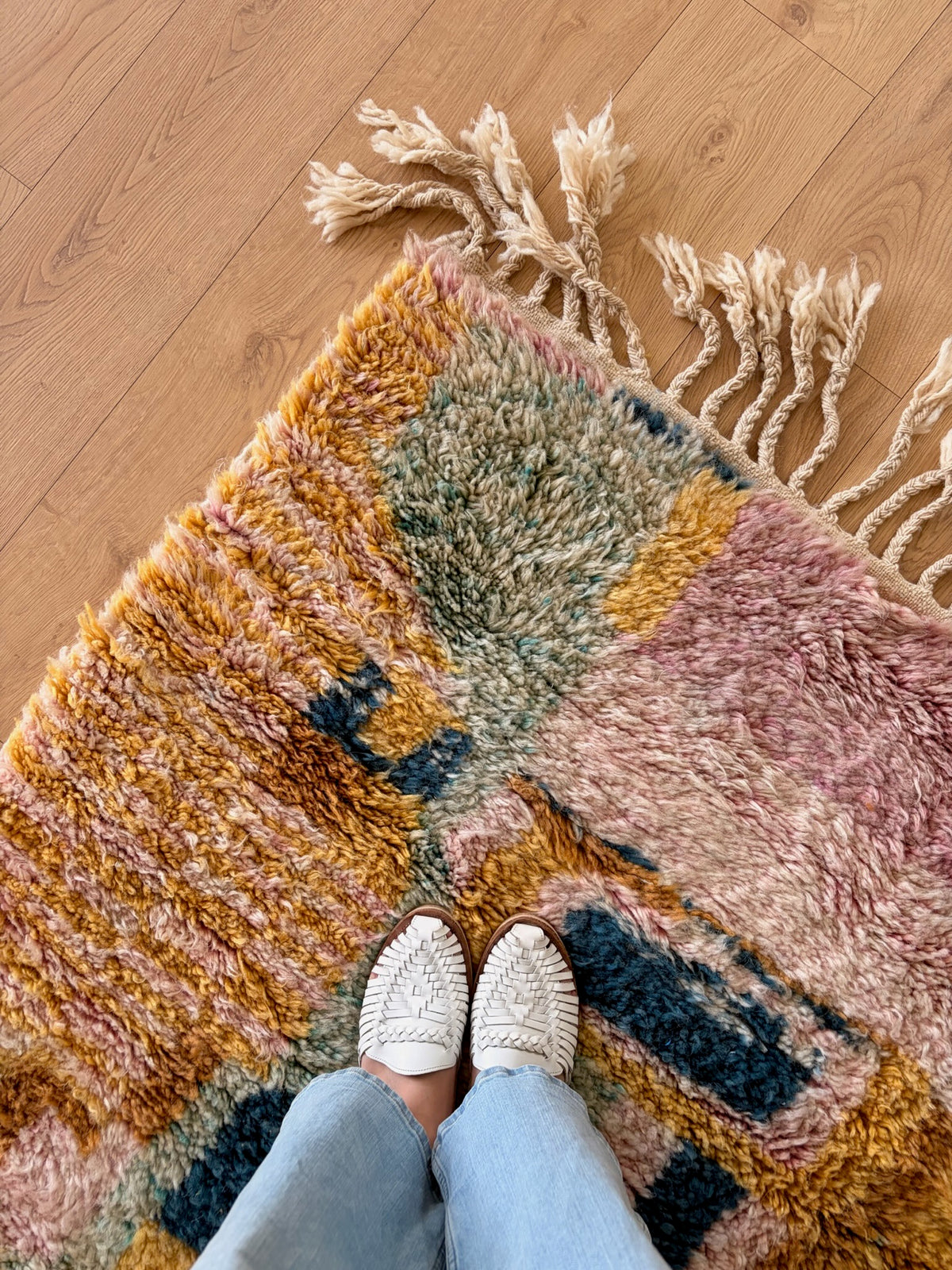 Beni Ouarain Moroccan Colorful Rug (1247) 227x157cm - Let's Play