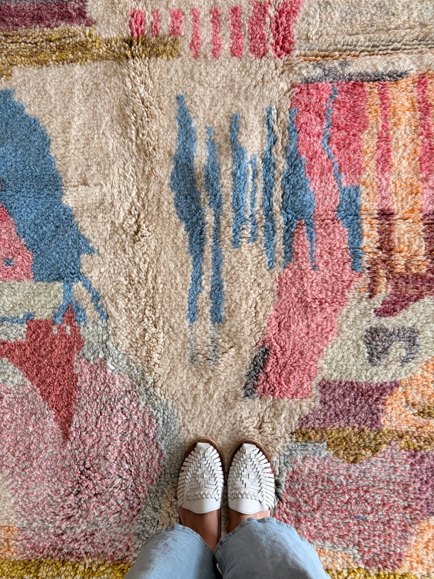 Beni Ouarain Moroccan Colorful Rug (1214) 257x150cm - Summer Feeling