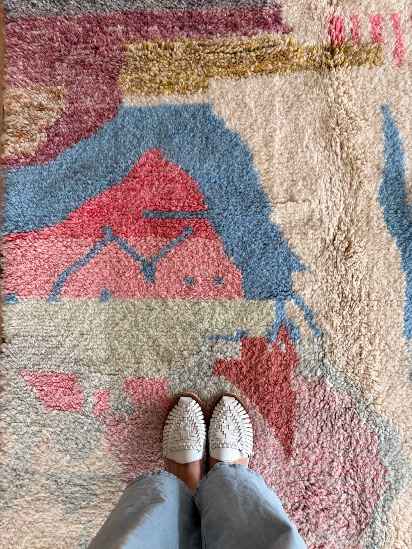 Beni Ouarain Moroccan Colorful Rug (1214) 257x150cm - Summer Feeling