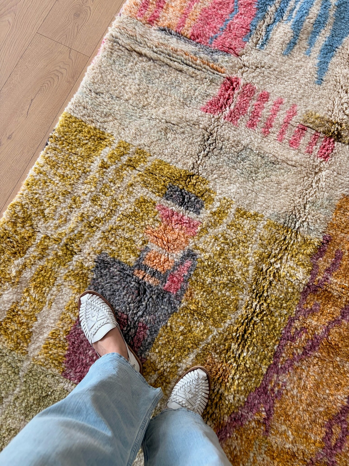 Beni Ouarain Moroccan Colorful Rug (1214) 257x150cm - Summer Feeling