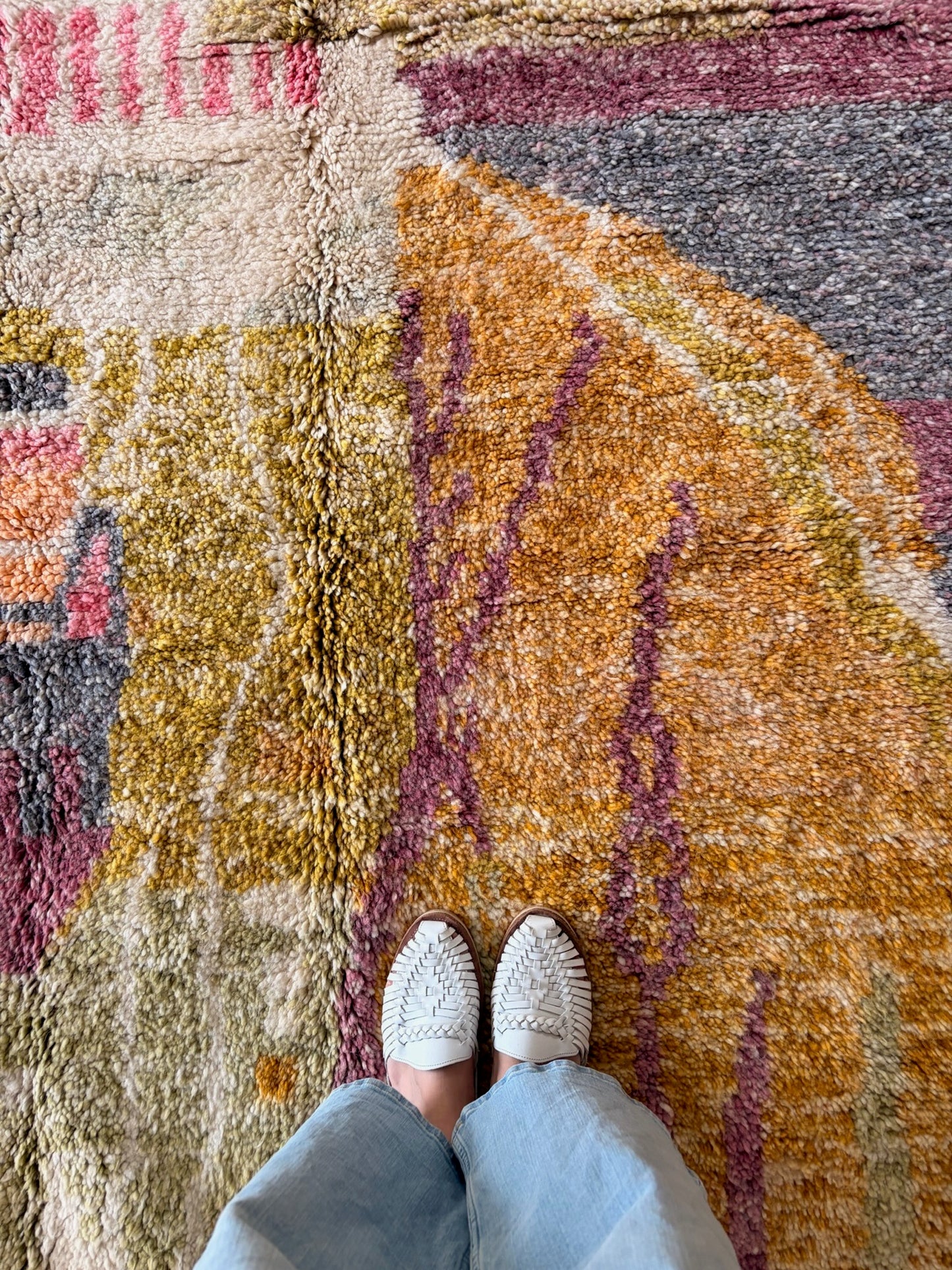 Beni Ouarain Moroccan Colorful Rug (1214) 257x150cm - Summer Feeling