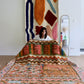 Tapis Beni Ouarain coloré (1293) 302x205cm - Flower Fields Brown