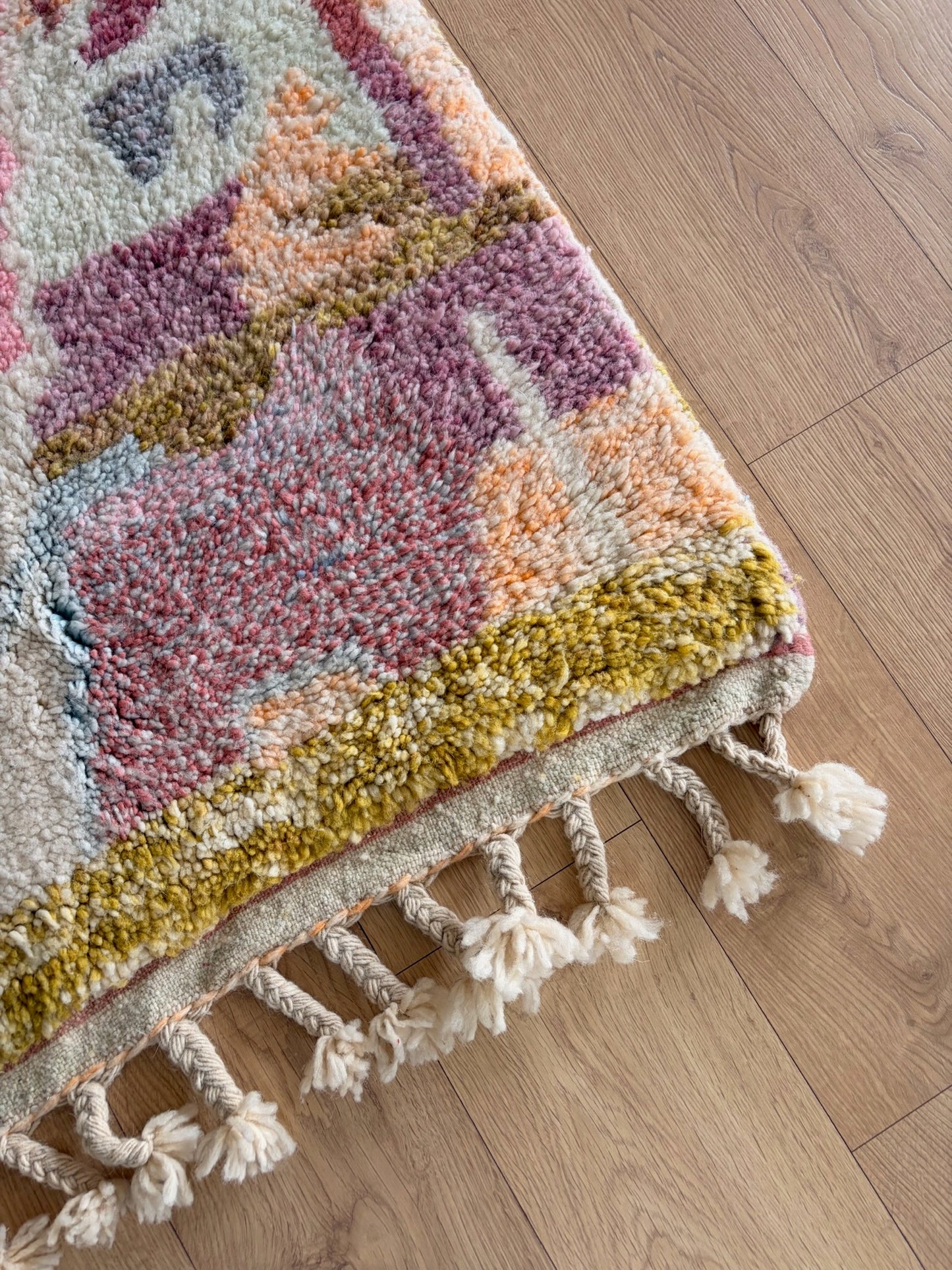 Beni Ouarain Moroccan Colorful Rug (1214) 257x150cm - Summer Feeling