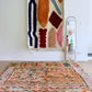 Tapis Beni Ouarain coloré (1293) 302x205cm - Flower Fields Brown