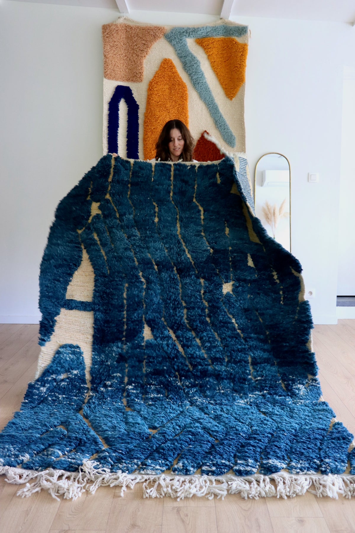 Beni Ouarain Marokkaans kleurrijk tapijt (1257) 240x162cm - Night Court