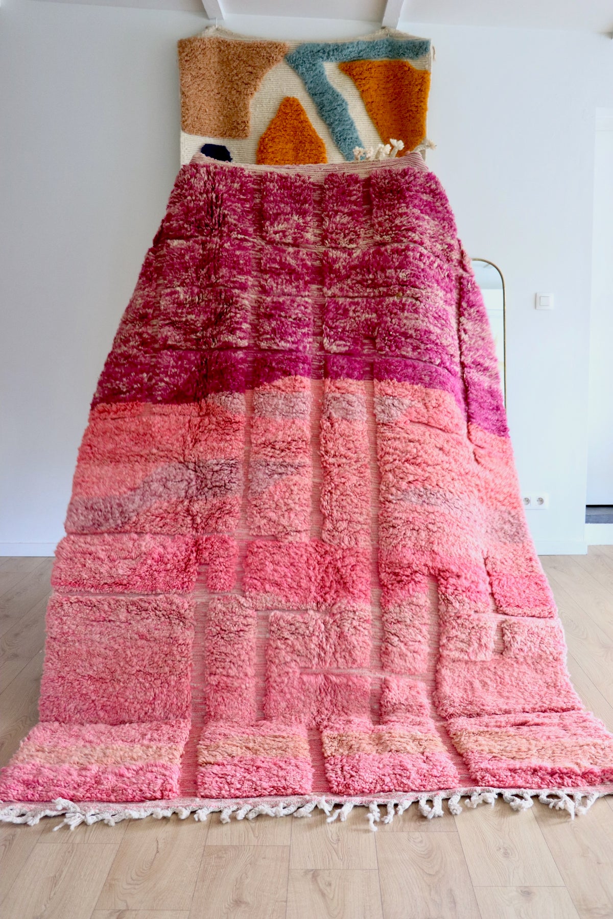 Beni Ouarain Moroccan Colorful Rug (1255) 236x160cm - Romantic Flight