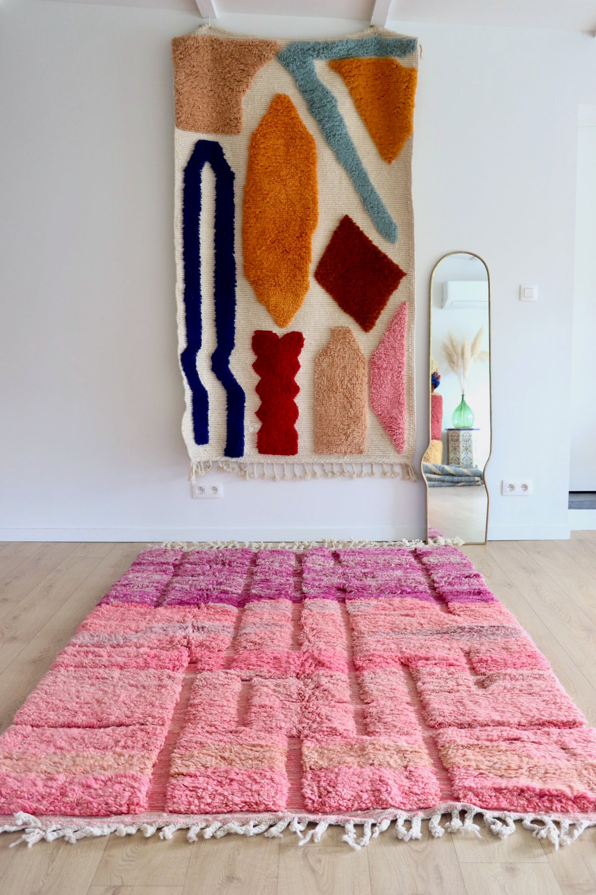 Beni Ouarain Moroccan Colorful Rug (1255) 236x160cm - Romantic Flight