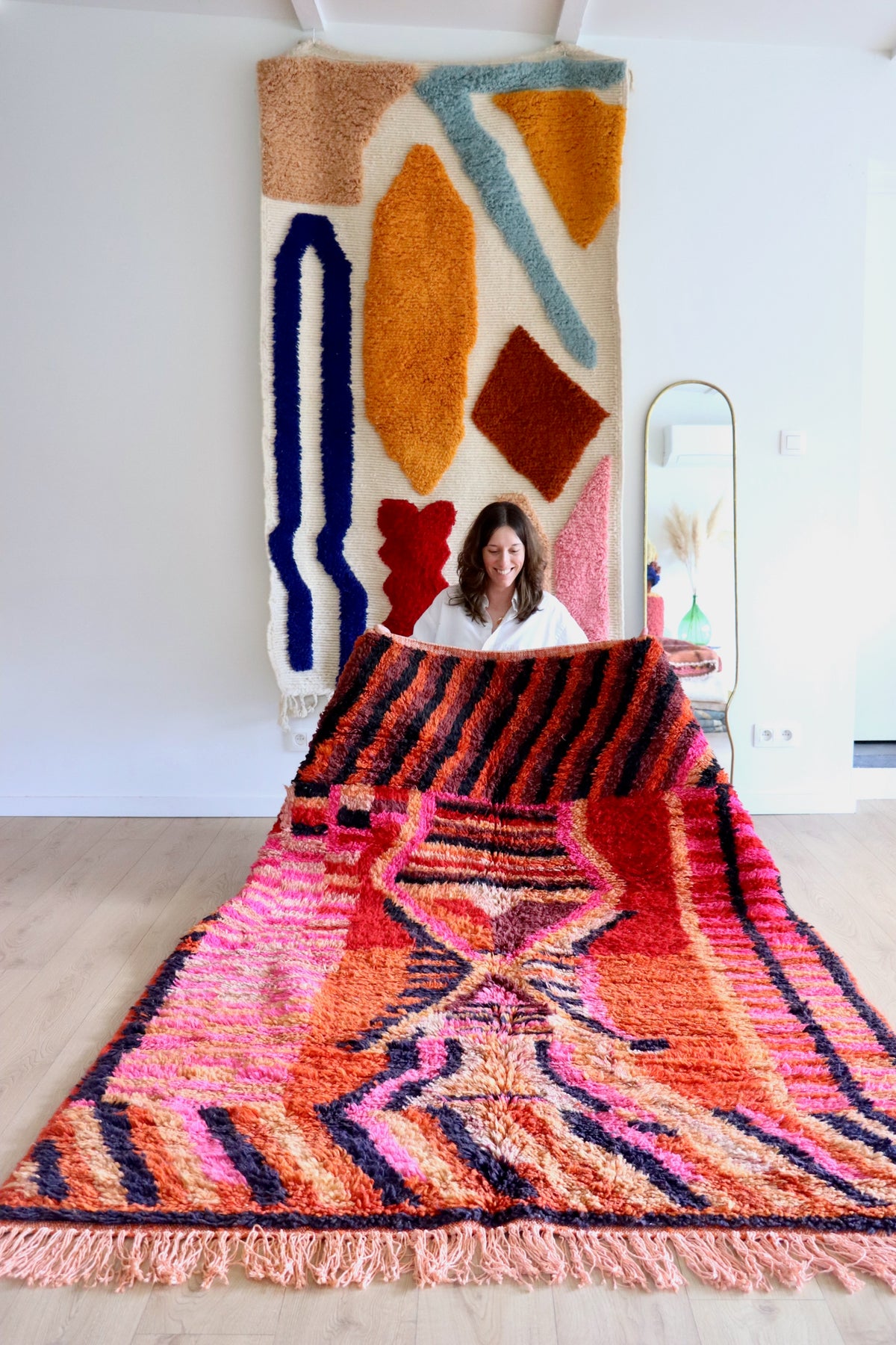 Boujaad Moroccan Colorful Rug (1267) 237x162 - In Burning Land
