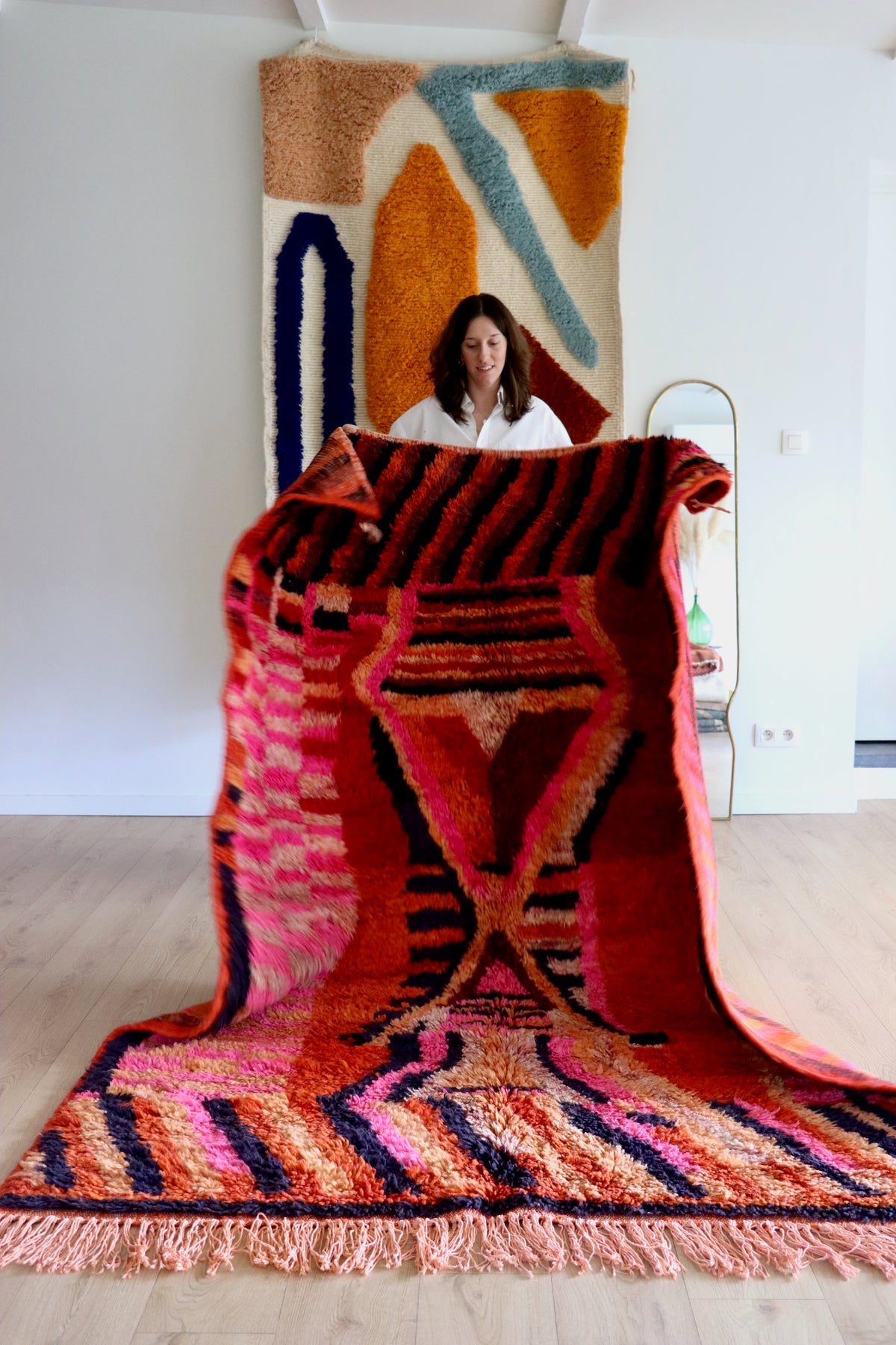 Boujaad Moroccan Colorful Rug (1267) 237x162 - In Burning Land