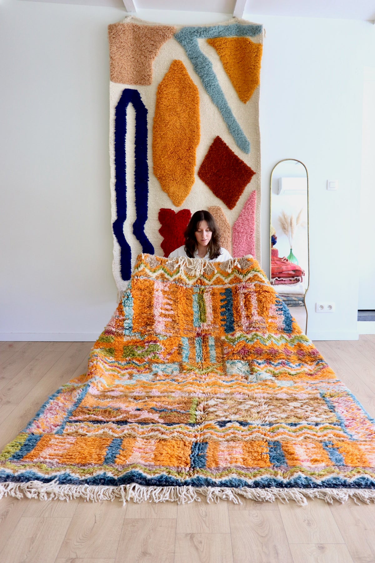 Beni Ouarain Moroccan Colorful Rug (1254) 228x179cm - Summer Court