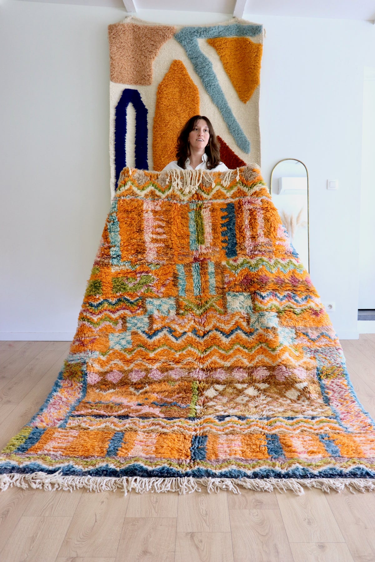 Beni Ouarain Moroccan Colorful Rug (1254) 228x179cm - Summer Court