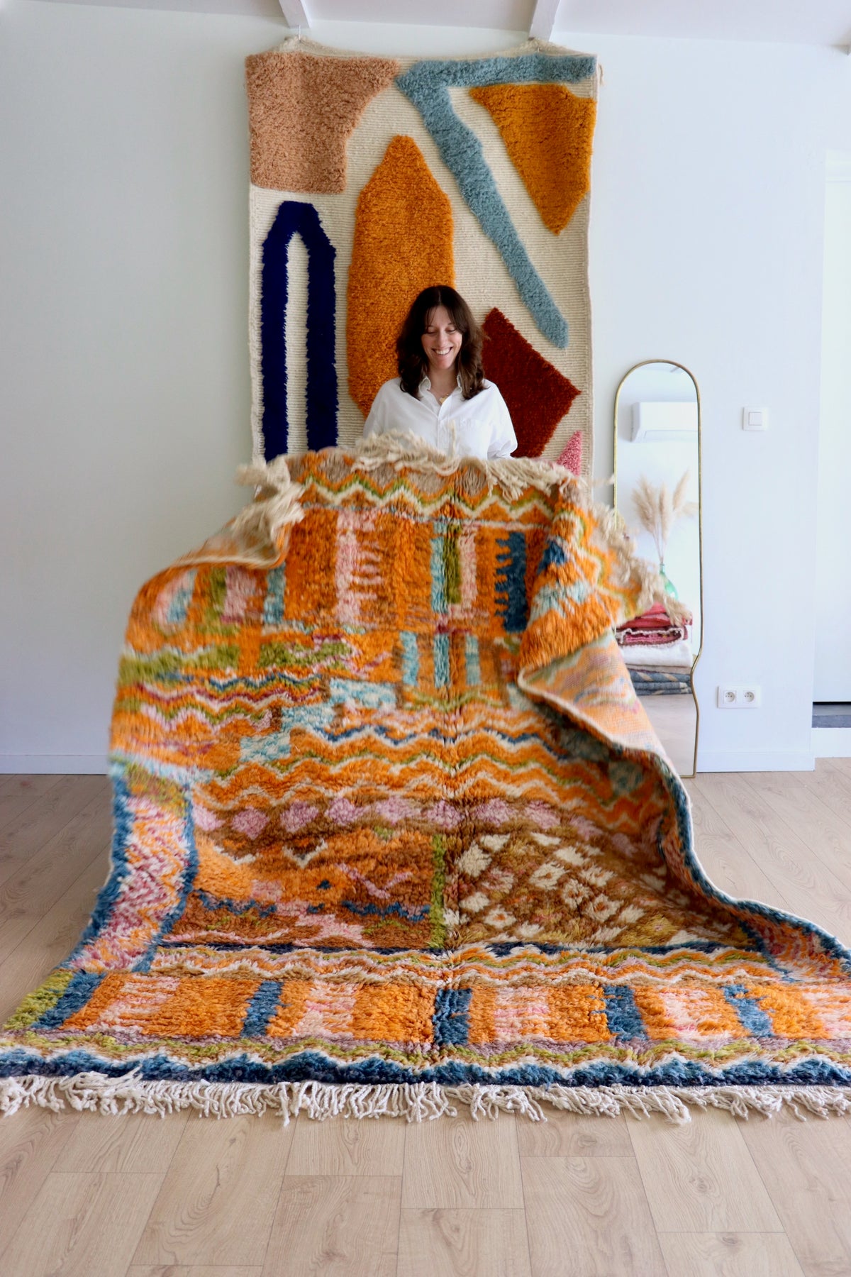 Beni Ouarain Moroccan Colorful Rug (1254) 228x179cm - Summer Court