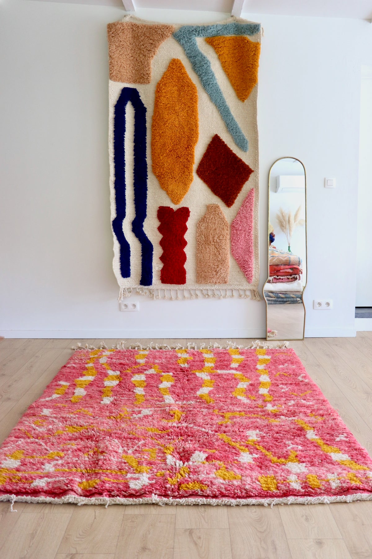 Beni Ouarain Moroccan Colorful Rug (1253) 214x165cm - Peonies