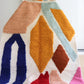 Beni Ouarain Moroccan Colorful Rug (1262) 252x158cm - Logo