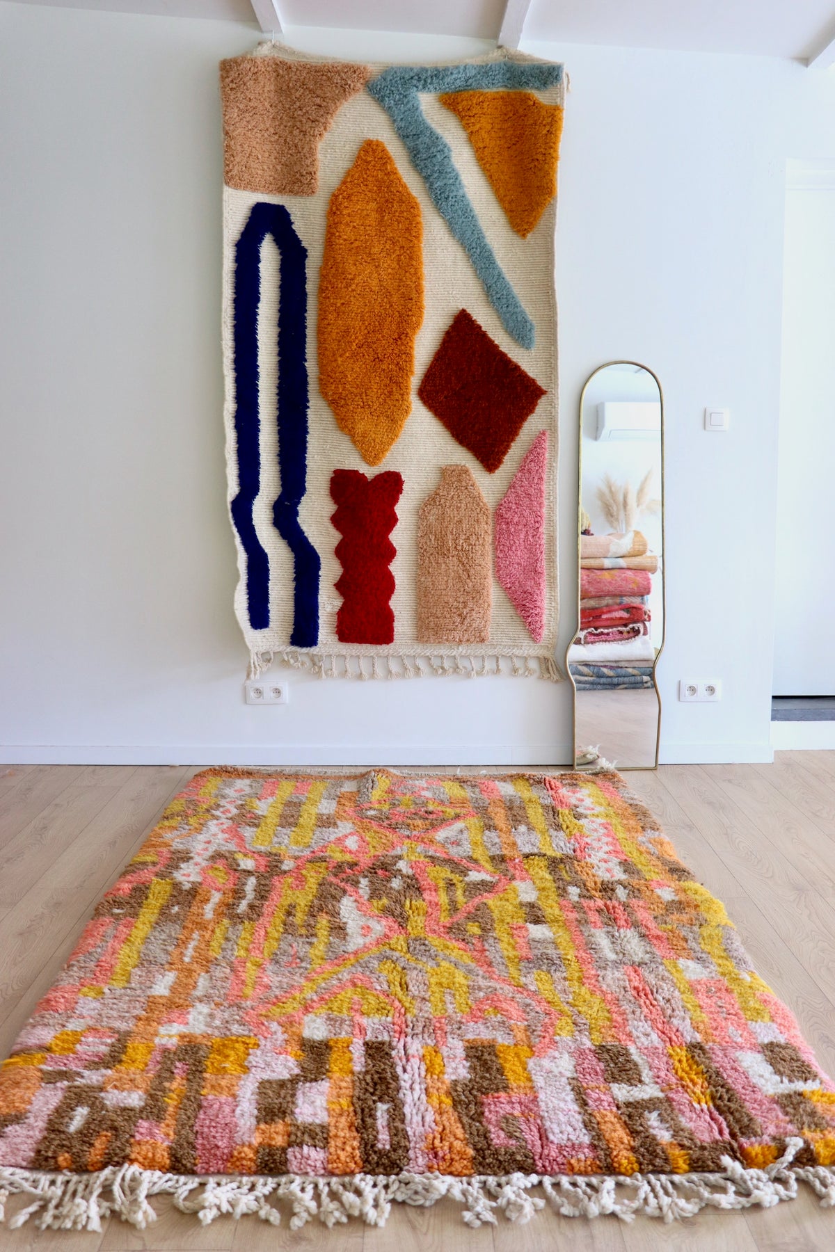 Beni Ouarain Moroccan Colorful Rug (1252) 250x153cm - Fire
