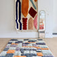 Tapis Beni Ouarain coloré (1251) 250x157cm - Rain Clouds