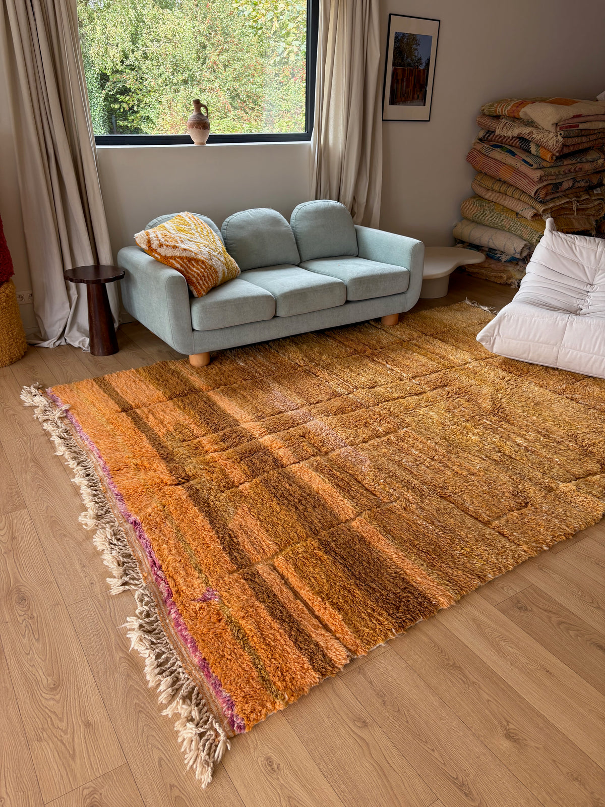 Beni Ouarain Marokkaans kleurrijk tapijt (1292) 309x226cm - Cumin