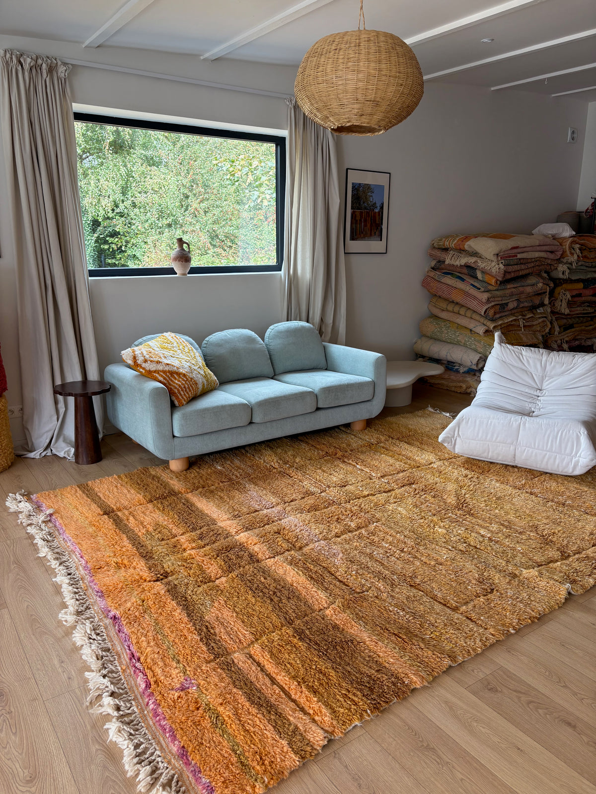 Beni Ouarain Marokkaans kleurrijk tapijt (1292) 309x226cm - Cumin