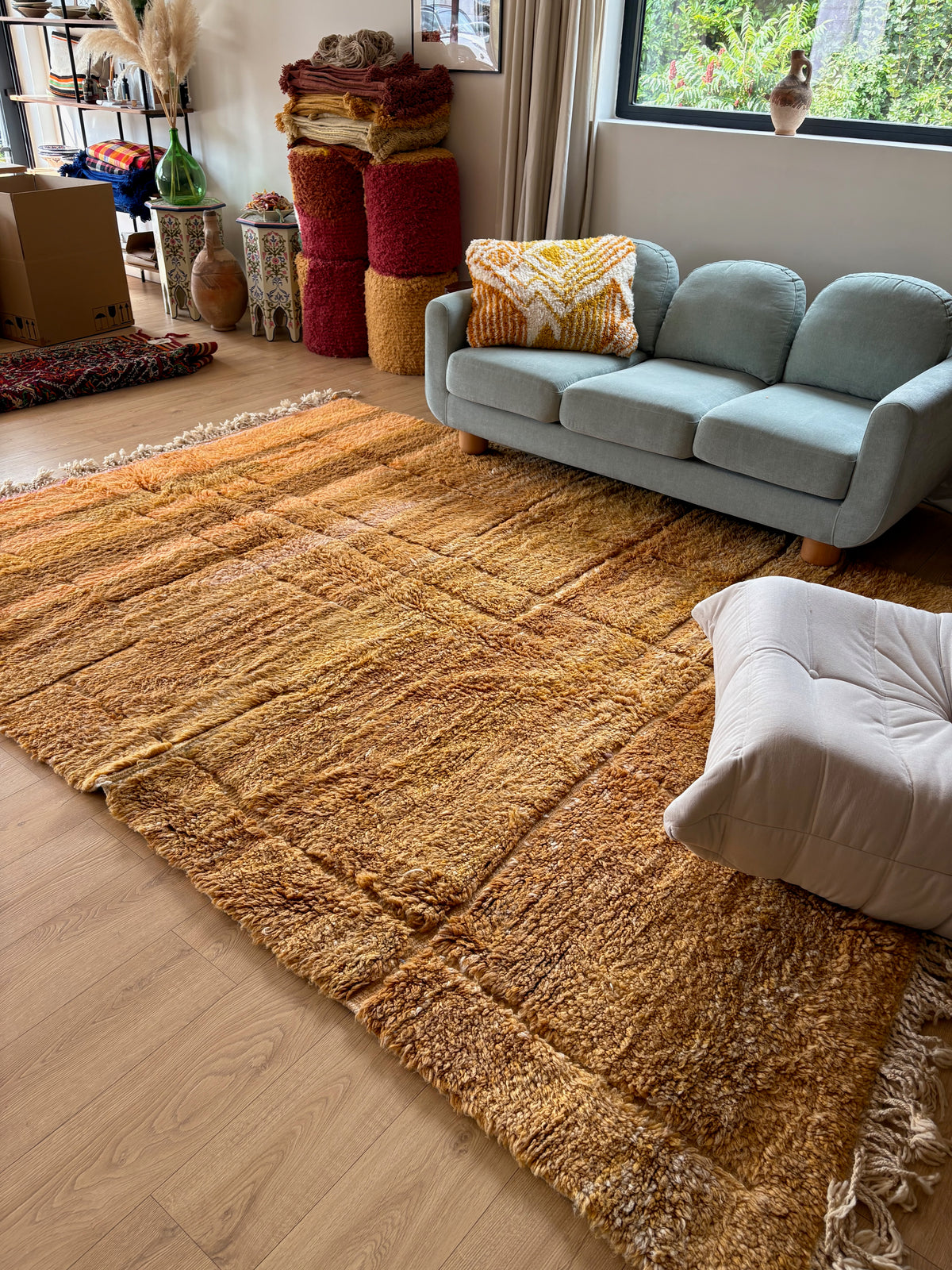 Beni Ouarain Marokkaans kleurrijk tapijt (1292) 309x226cm - Cumin