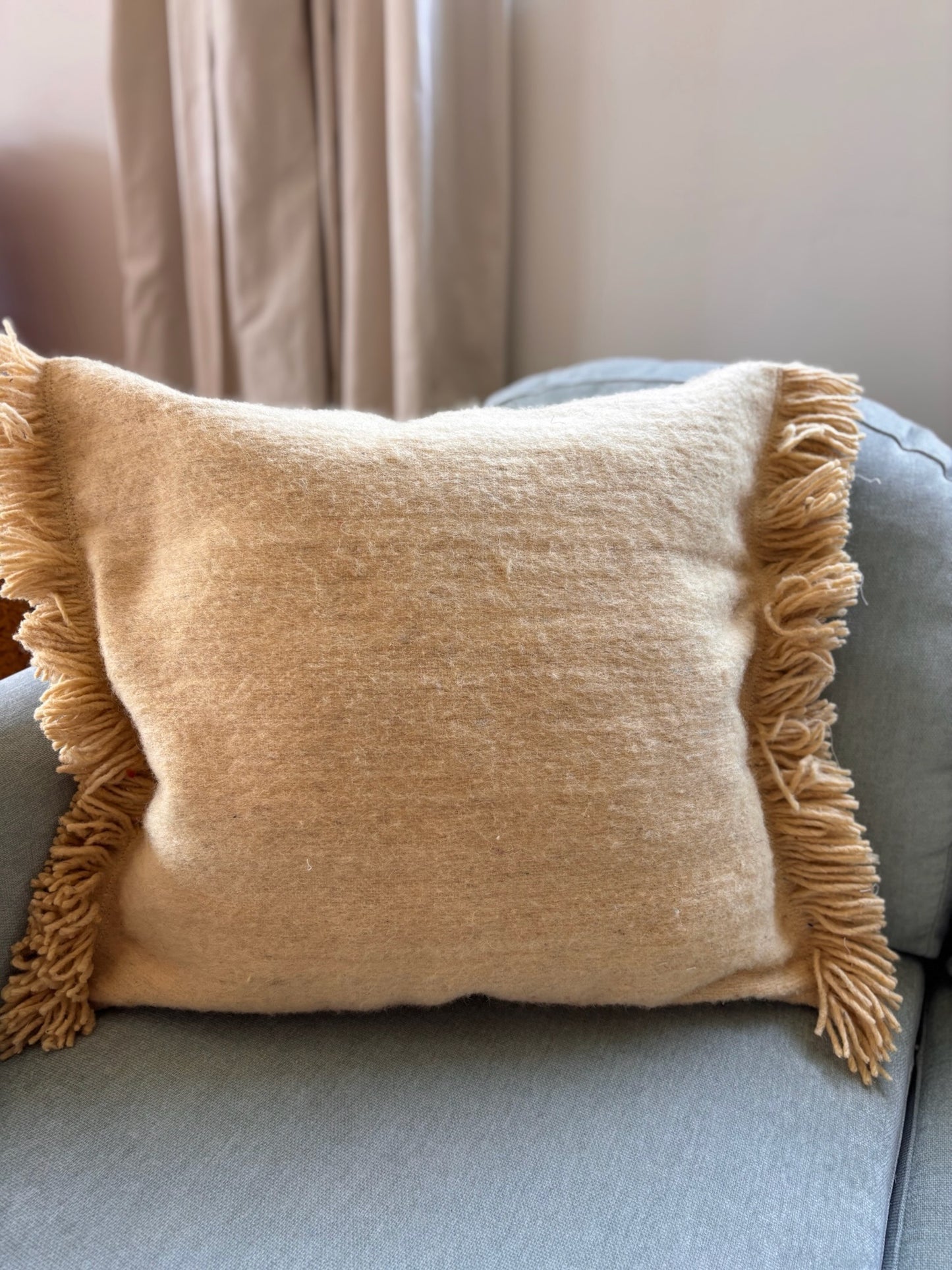 Moroccan Wool Cushions with tassels - Blue/Pink/Orange/Butter Yellow/Terracotta