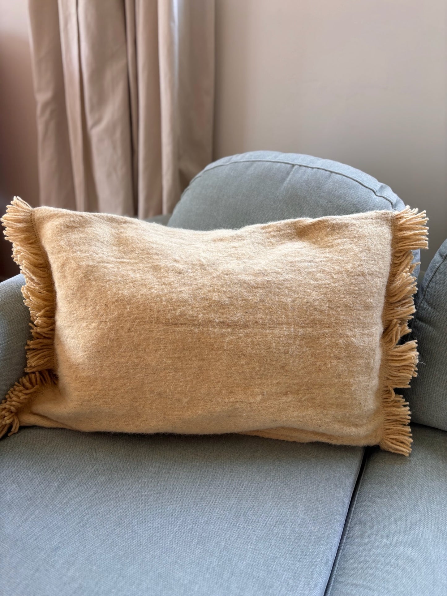 Moroccan Wool Cushions with tassels - Blue/Pink/Orange/Butter Yellow/Terracotta