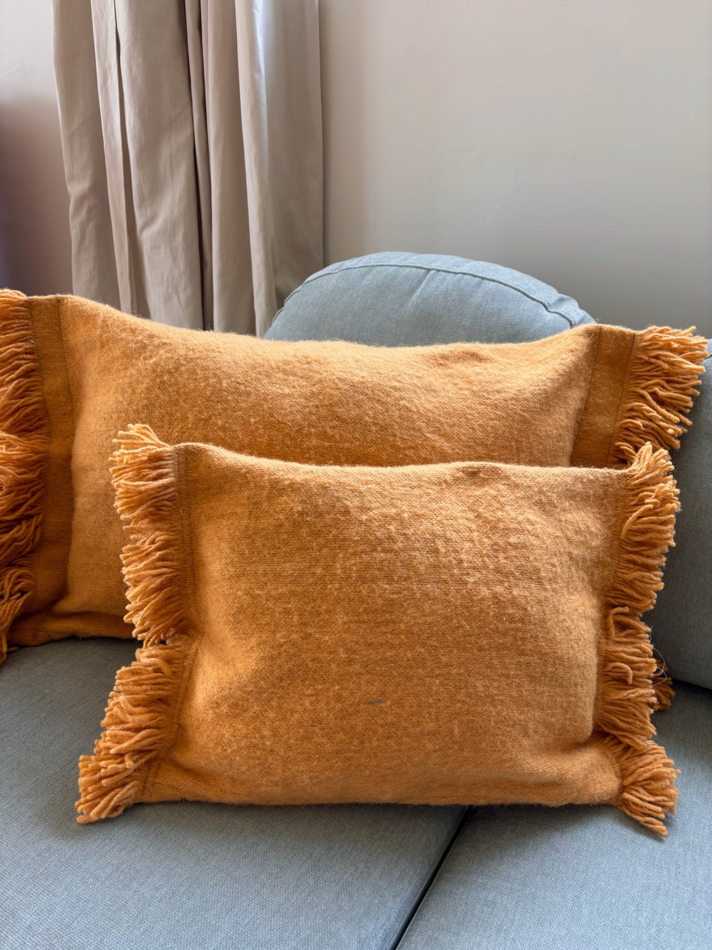 Moroccan Wool Cushions with tassels - Blue/Pink/Orange/Butter Yellow/Terracotta